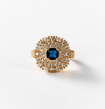 Ring Deep Blue vergoldet