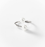 Ring Doppelperle Detail