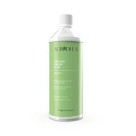 Aurodhea Cremeseife mit grünem Tee – Sanfte Handreinigung und Frische – 1000 ml